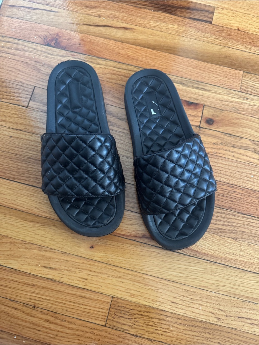 APL Quilted Slide Sandals - Black